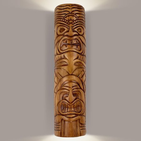 A19 LIGHTING A19 Lighting NT003-AP-2LEDE26 Tiki Totem Wall Sconce; Amber Palm NT003-AP-2LEDE26